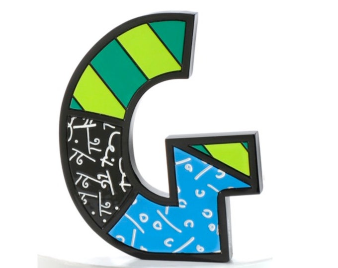 Romero Britto Wall Decor Letter G NEW Etsy