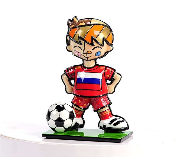 Romero Britto Mini World Cup Soccer Player Italy NEW 