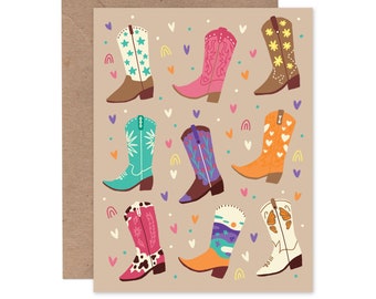 Blank Card - Cowboy Boots