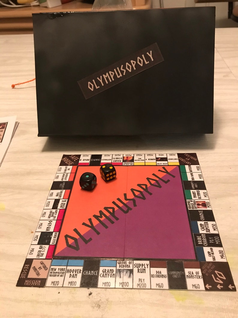 Percy Jackson TRAVEL SIZE Monopoly Monopoly Overlay Etsy