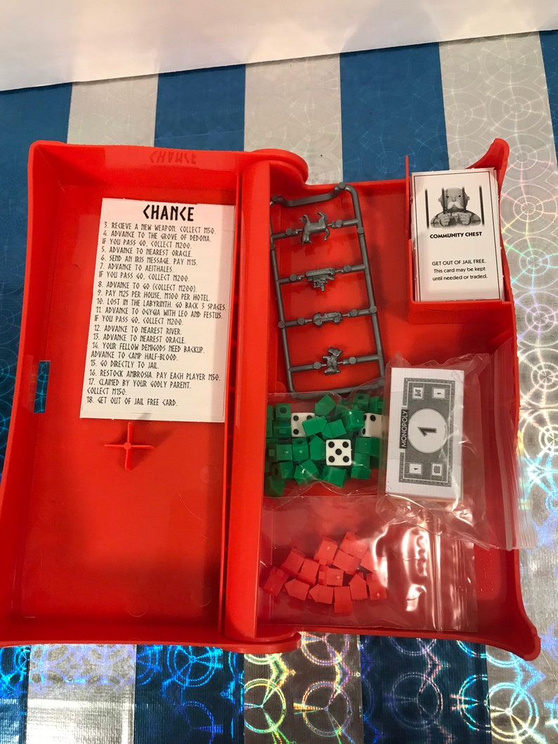 Percy Jackson TRAVEL SIZE Monopoly Monopoly Overlay Etsy