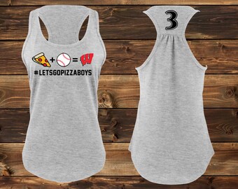 Team Westshore Baseball Tank or Tee - #letsgopizzaboys Pizza Plus Baseball Equals Westshore
