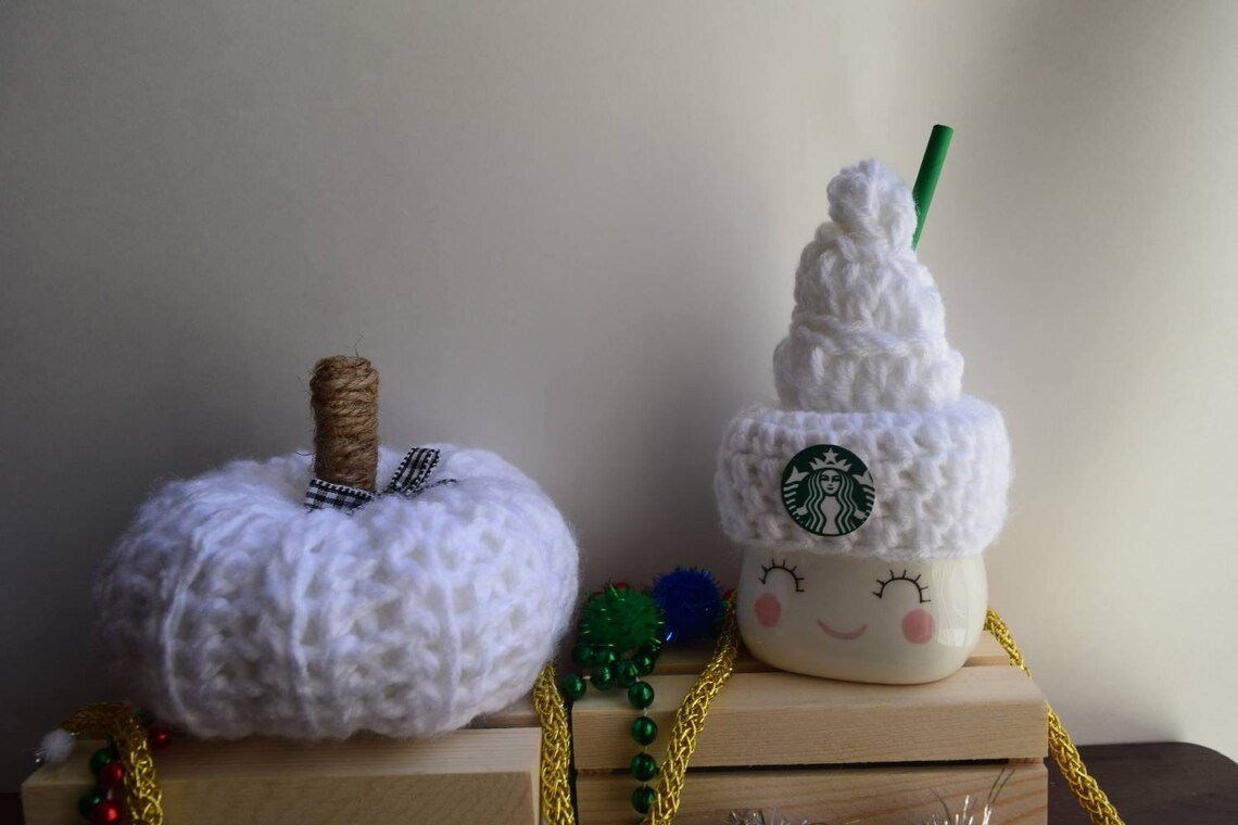 Starbucks and pumpkin home decor Etsy