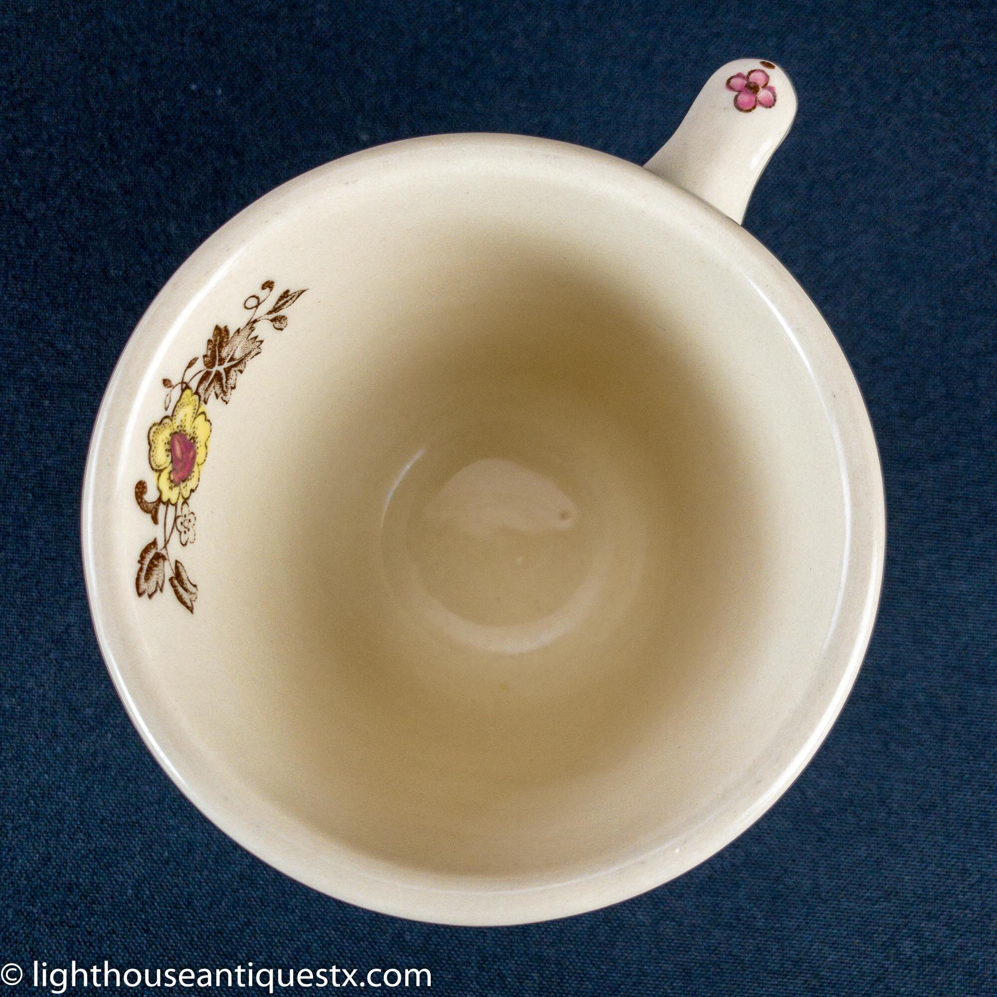 1930s-40s Pattern P-134 Adobe Econo-Rim Cup & Saucer Restaurant Ware By