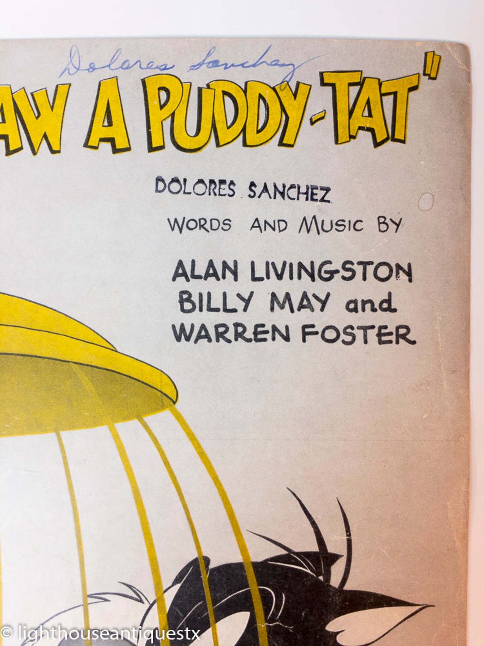 I Tawt I Taw A Puddy Tat Lyrics 1950 Looney Tunes Novelty Song I Tawt I Taw A Puddy-Tat Sheet | Etsy