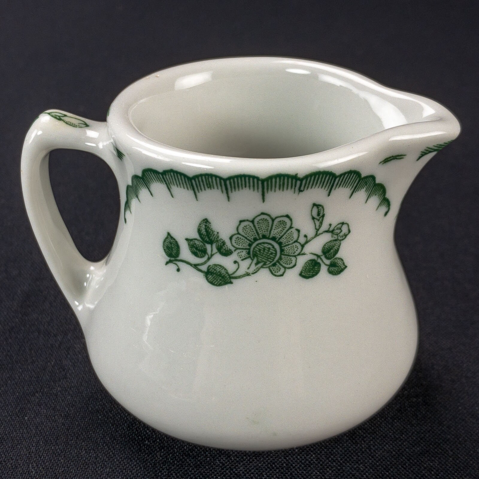 Restaurant Ware Creamer Chardon Rose Pattern in Green By Shenango China