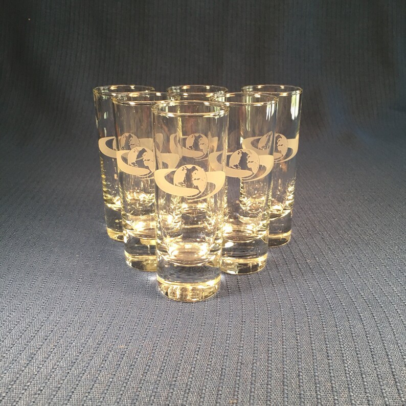 Set of 6 Shot or Cordial Glasses Featuring an Around the World Etsy