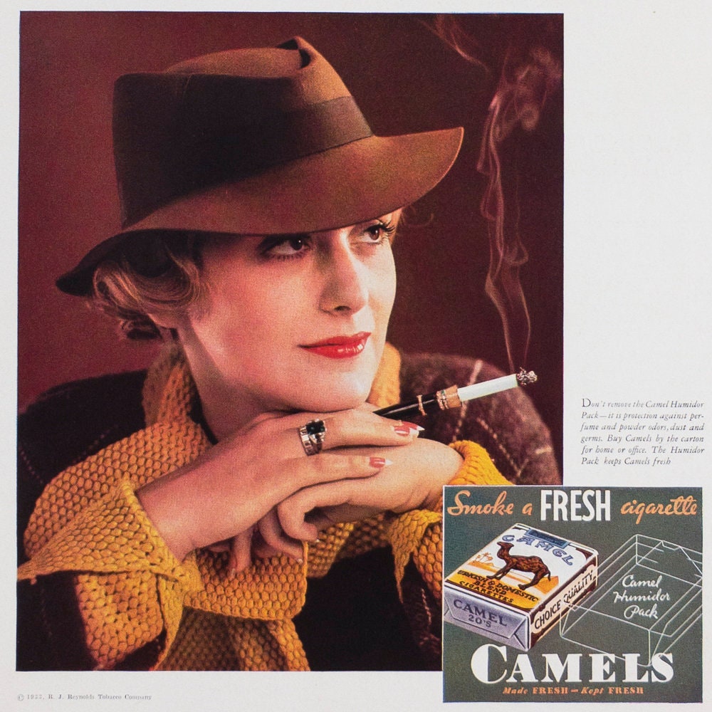 Camel Cigarettes Advertistment from Vintage 1933 Fortune ...
