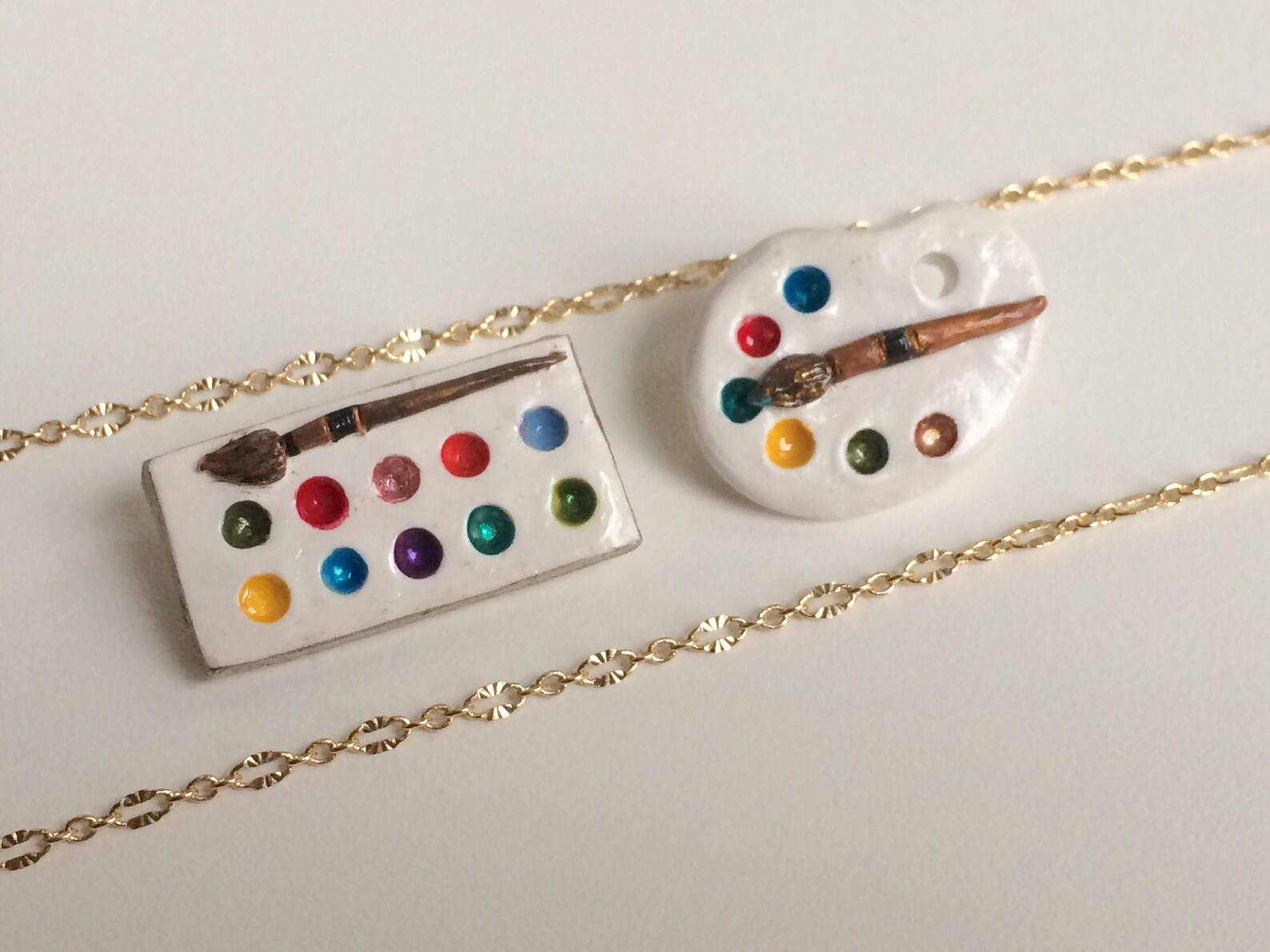 Art Pallet Necklace, Paint Necklace, Artist Necklace Etsy