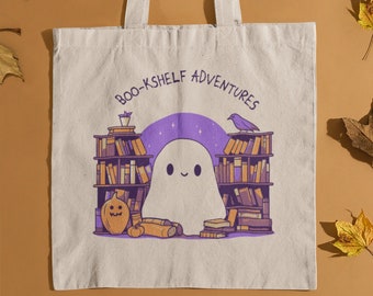 Halloween Geist Bücherregal Tragetasche - Geschenk für Punny Buchliebhaber