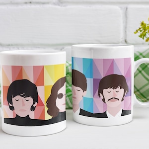 The Beatles (John Lennon, Paul McCartney, George Harrison, Ringo Starr) Novelty Coffee Tea Mug | The Beatles Coffee Mug | Beatles Fan Gift
