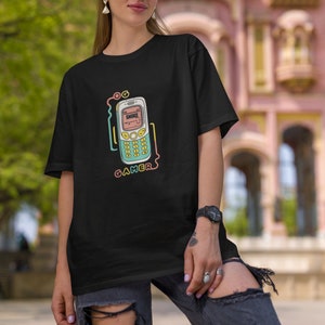90s Nostalgia Nokia Cell Phone Snake Game Comfort Colors TShirt | Kawaii 90s Y2K Nostalgia Gaming Gamer T-Shirt  | Unisex Soft Cotton Tee