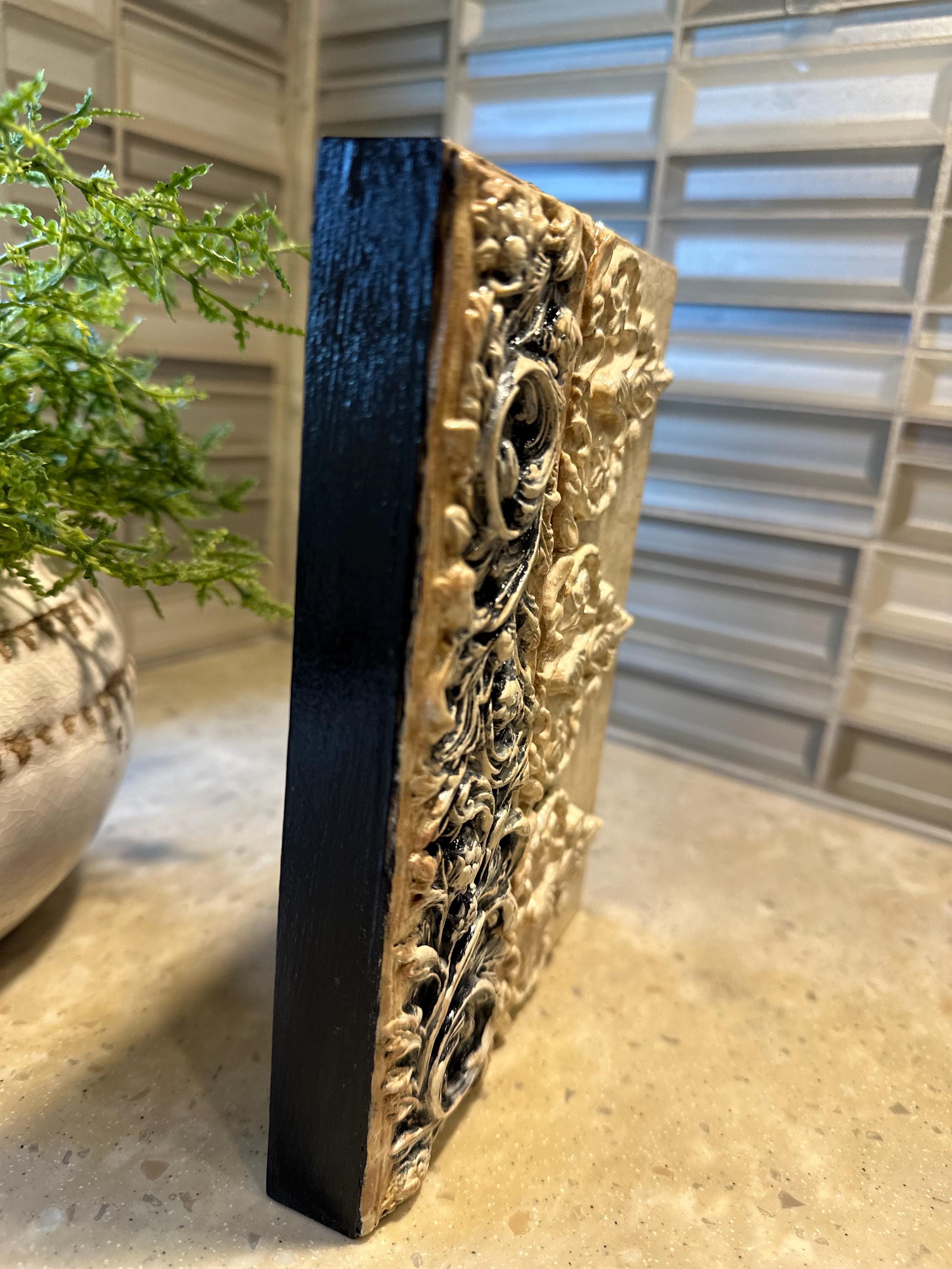Handmade Architectural Memory Tile: Crackle Finish Wall Decor, 5x7 ...