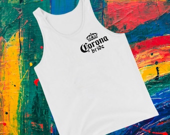 Social Distancing Love Corona Bride Tank Top -bride shirt -wedding shirt -wedding-bachelorette party-bride to be-fiancé -corona shirt-i do