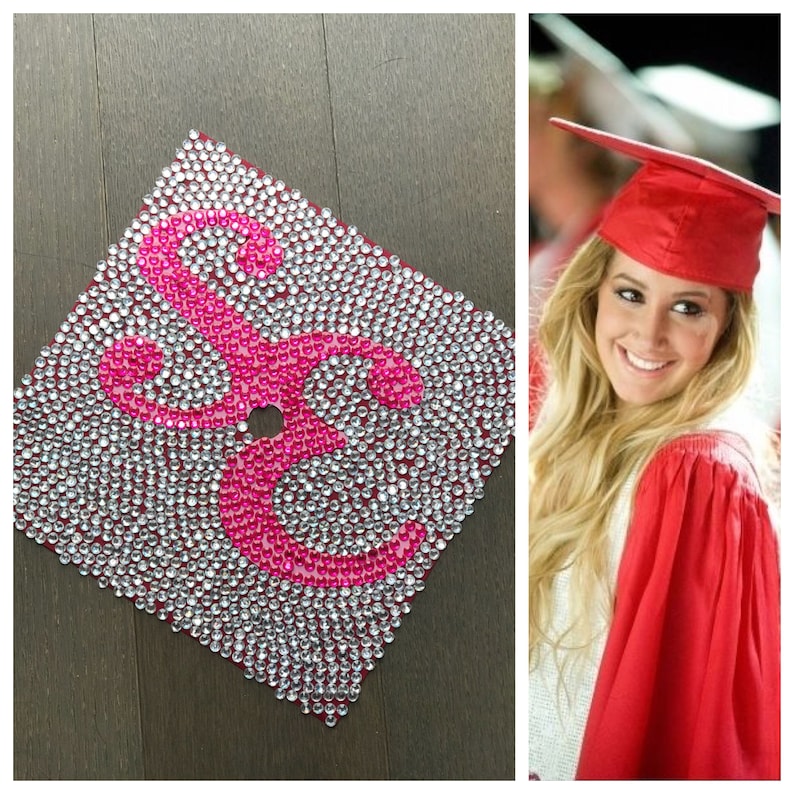 Rhinestone Graduation Cap Etsy