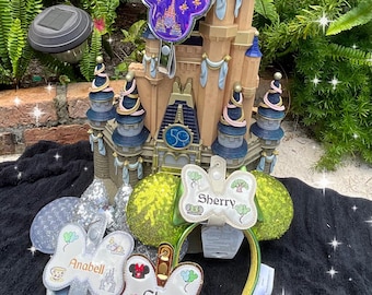 Protectores de orejas Disney, portaorejas de castillo, lazo personalizado de Minnie, lazo Animal Kingdom, sujetaorejas de Minnie