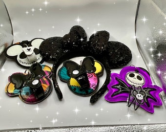 Nightmare Before Ears Holders, Jack and Sally Ears Holder,  Zero Ears Backpack Kepler