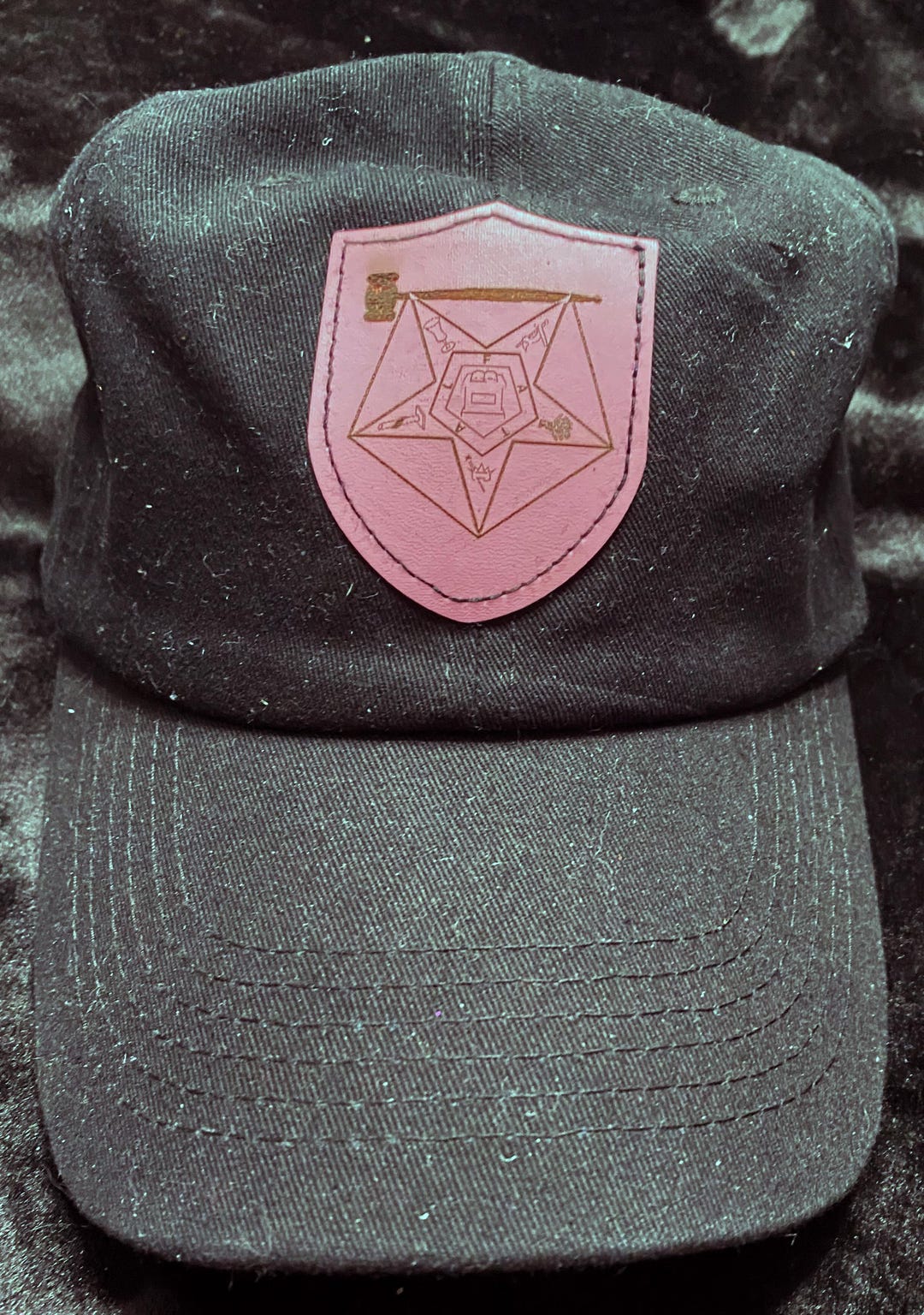 Order of the Eastern Star Black Past Matron Ball Cap With Pink Patch - Etsy