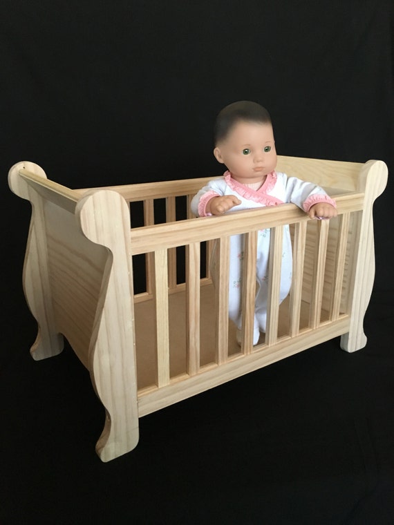 Sleigh Crib For 15 Baby Dolls Unfinished Etsy
