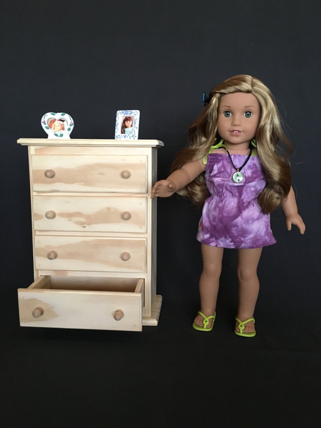 4 Drawer Chest for 18 Dolls Select Pine Unfinished