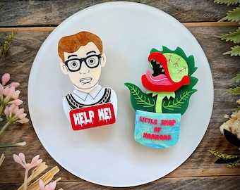 Little Shop of Horrors Brooch Set