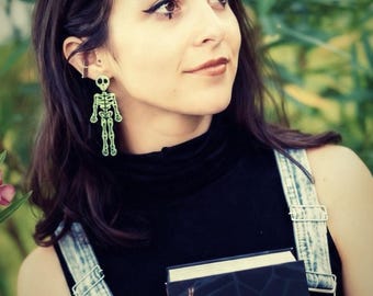 Skeleton Dangle Earrings (Glow in the Dark!)
