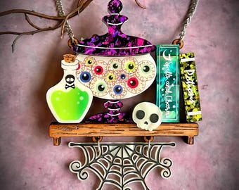 Spooky Shelf Necklace/Brooch