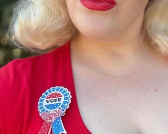 Use Your VOTE Brooch by PolyPaige x Lipstick & Chrome