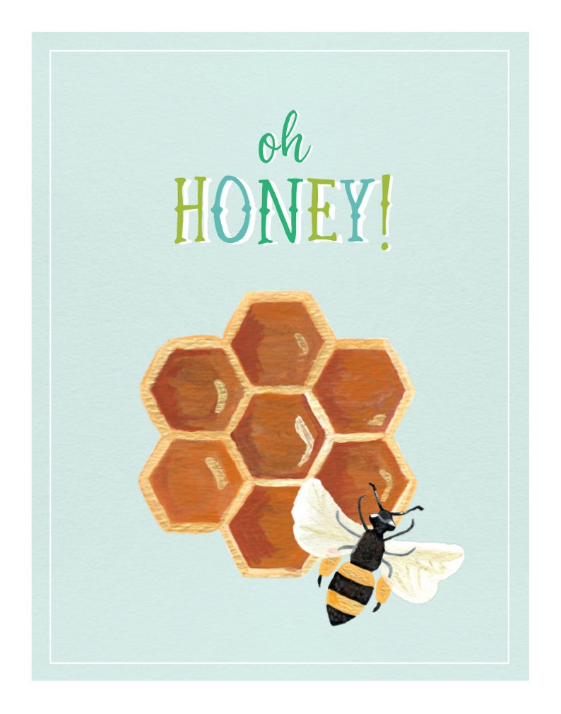 kitchen wall art | bee art print | honey bee decor |... Kitchen Wall Art | Bee Art Print | Honey Bee Decor | Honey Comb ...