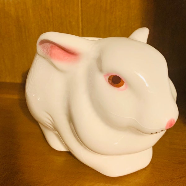 Vintage 1970’s Avon Bunny Ceramic Planter Perfumed Candle Holder