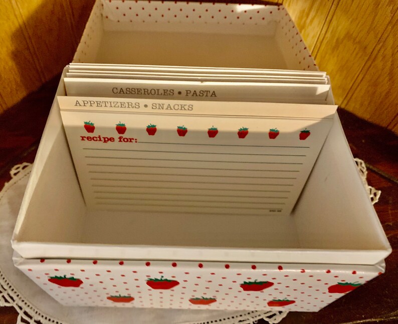 Vintage 1980s Cute Strawberries Recipe Box by CR Gibson Etsy