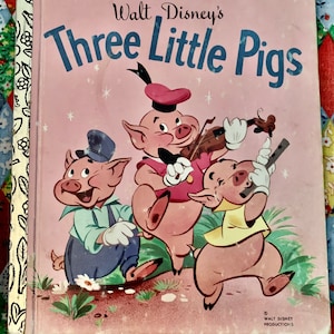 Vintage Walt Disney's Three Little Pigs 1948 