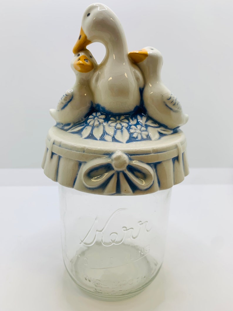 Vintage Country Geese Jar Top With Kerr Jar Geese Kitchen Decor - Etsy