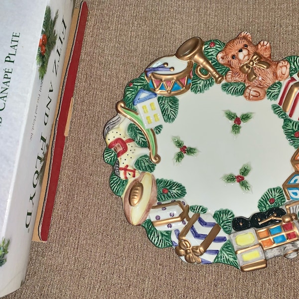 Fitz and Floyd Christmas Platter Etsy