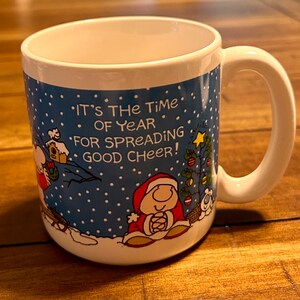食器 ziggy Vintage 1977 ZIGGY Christmas Keepsake Stoneware Mug- Merry