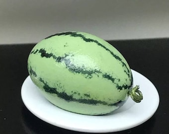 1:12 scale melon with plate