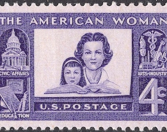 4c American Woman stamp .. Unused US Postage Stamps .. Pack of 10 stamp | Mother and Daughter | Women's Rights | Equal Opportunity | Gifts