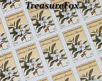 Opakowanie 10 sztuk .. 33c Bartram-Botanist z magnolią .. wydanie z 1998 r. .. Stare, nieużywane znaczki pocztowe USA .. Panna młoda z południa, ślub w Charleston