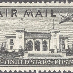TEN Sellos de correo aéreo del Edificio Panamericano de 10 centavos. Paquete de 10 sellos postales antiguos sin usar. / Washington D.C. / Franqueo de Latinoamérica / Amigos por correspondencia