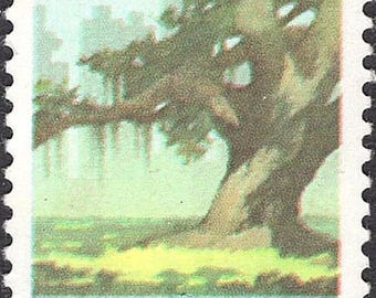 Sello de estado de GEORGIA de 22 centavos / Sello postal estadounidense antiguo sin usar / Paquete de 10 sellos / Roble / Novia del Sur / Savannah / Atlanta