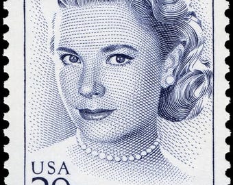 Cinco sellos de Grace Kelly de 29 centavos / Sellos postales estadounidenses sin usar / Estrella de Hollywood / Películas / Princesa Grace / Premios Oscar / Franqueo de boda /