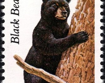 Five 22c Black Bear Stamp .. Unused US Postage Stamps .. Pack of 5 stamps | Nature on stamps | Wildlife | Smokey Mountains | Teddy Bear