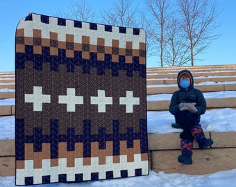 Bernie's Mittens Modern Quilt Pattern - Beginner Friendly (PDF)