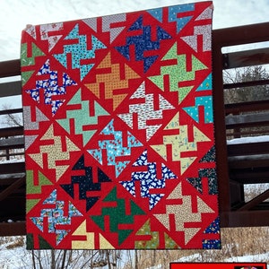 Zephyr A Beginner-Friendly Modern Scrap Quilt Pattern in Five Sizes PDF pattern image 5