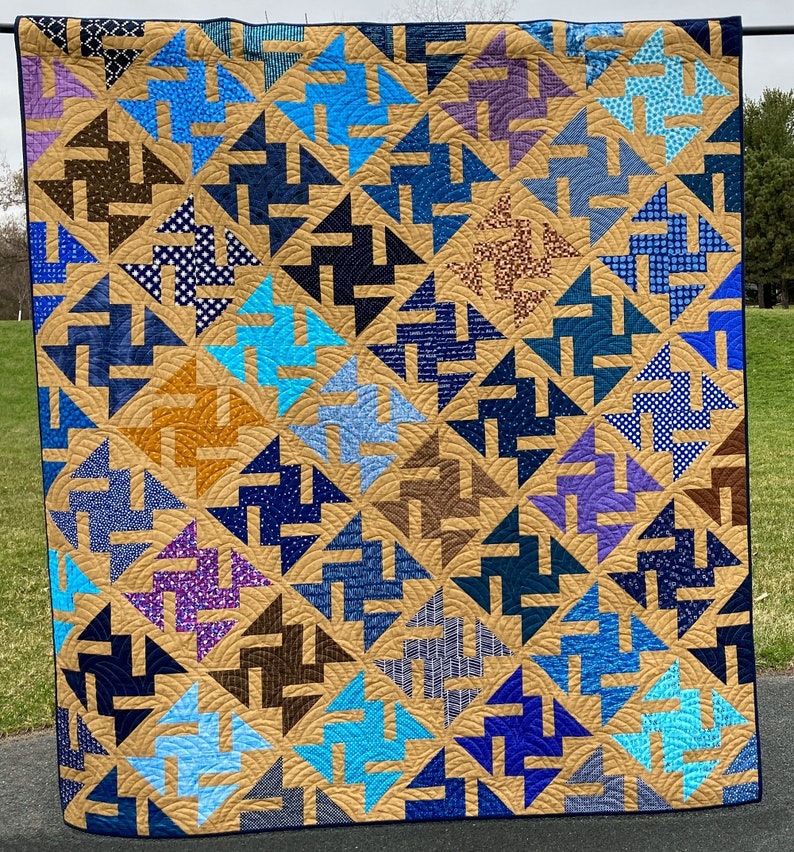 Zephyr A Beginnerfriendly Modern Scrap Quilt Pattern in Etsy