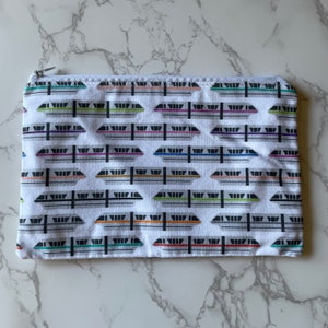 Monorail Zipper Pouch, Cosmetic Bag, Travel Pouch