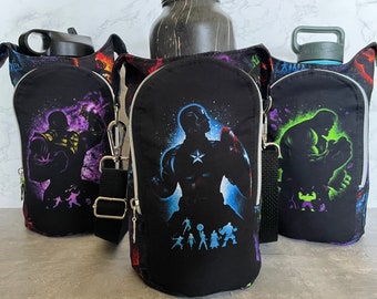 Superhero H2O To Go Water Bottle Sling - MULTIPLE STYLES!