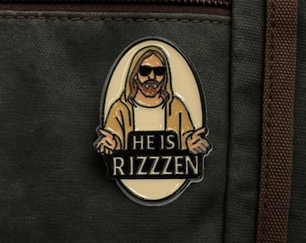 He Is Rizzzen - Jesus Enamel Pin - Rubber Clasp