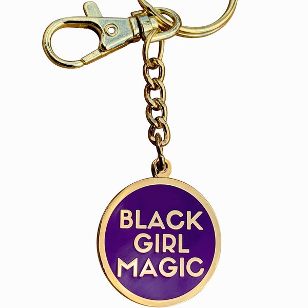 Black Girl Magic Keychain - PURPLE