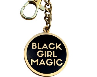 Black Girl Magic Keychain - BLACK
